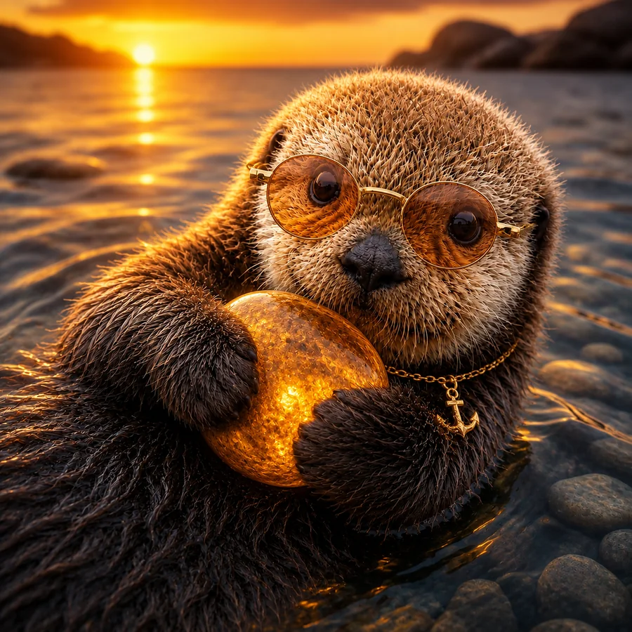 Sunny HODL holding Sunstone